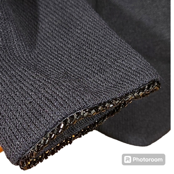 St John Evening Knit Jacket Blazer Size 6 with Rhinestone Jewel Buttons - Picture 5 of 11